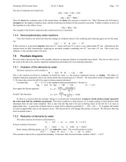 7.4.4 Noncomplementary redox reactions 7.5 Pourbaix diagrams 7.5