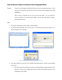 How to Record a Macro to Remove Extra Paragraph Marks