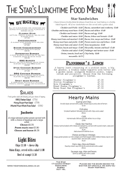 THESTAR`SLUNCHTIMEFOODMENU