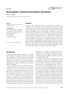 Neurosyphilis - Wiley Online Library