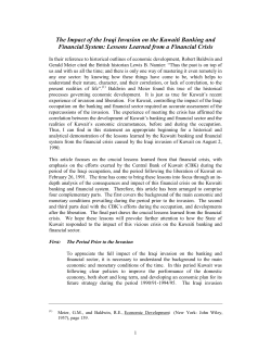 The Impact of the Iraqi Invasion on the Kuwaiti Banking and