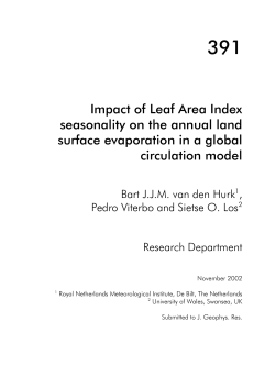 Impact of Leaf Area Index seasonality on the annual land