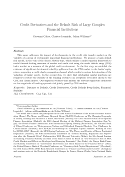 Credit Derivatives and the Default Risk of Large Complex Financial