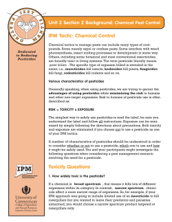 Background: Chemical Pest Control