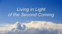 Living in Light of the Second Coming