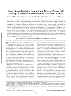Shear Stress Regulates Forward and Reverse Planar Cell Polarity of