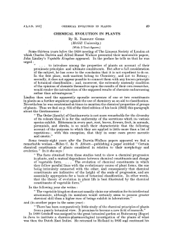 chemical evolution in plants