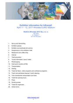 Exhibitor information for InEnerg&reg; April 11
