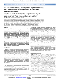 The Cell Death–Inducing Activity of the Peptide Containing Noxa