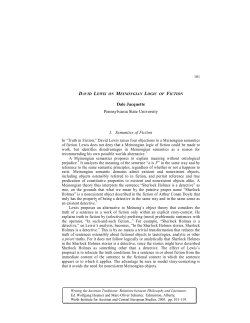David Lewis on Meinongian Logic of Fiction