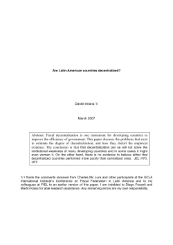 Are Latin-American countries decentralized?