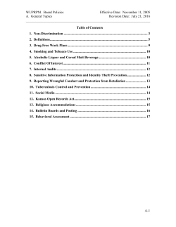 Table of Contents - Washburn University