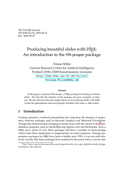 Producing beautiful slides with LATEX: An