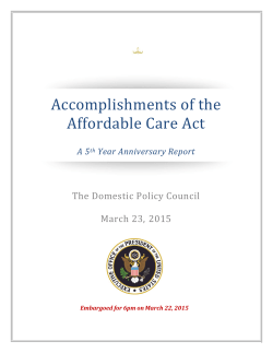 accomplishments of the affordable care act