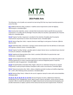 2014 Public Acts - Michigan Townships Association