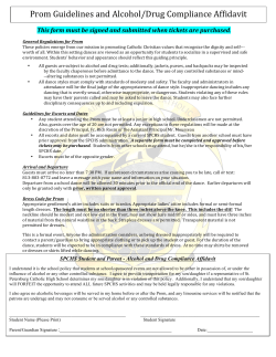 Prom Guidelines - St. Petersburg Catholic High School