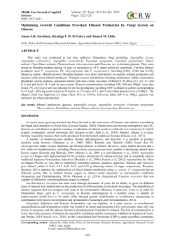 Optimizing Growth Conditions Provoked Ethanol Production by