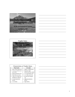 Lake Succession and Eutrophication