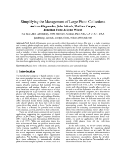 Simplifying the Management of Large Photo Collections