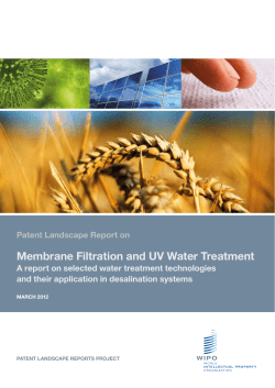 Patent Landscape Report on Membrane Filtration and UV