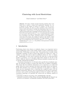 Clustering with Local Restrictions