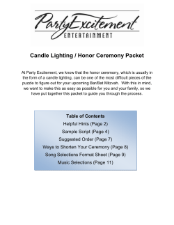 Candle Lighting Packet