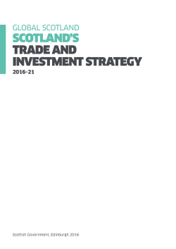 Scotland`s Trade and Investment Strategy