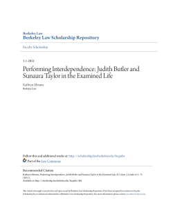 Performing Interdependence - Berkeley Law Scholarship Repository