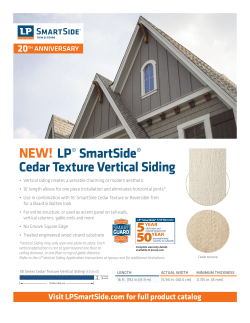NEW! LP&reg; SmartSide&reg; Cedar Texture Vertical Siding