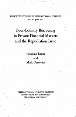 Poor-Country Borrowing in Private Financial Markets and the
