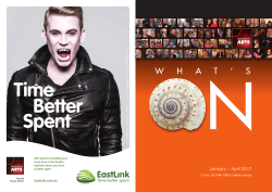 January &ndash; April 2017 - Frankston Arts Centre