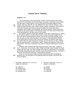 Practice Test A &ndash; Reading