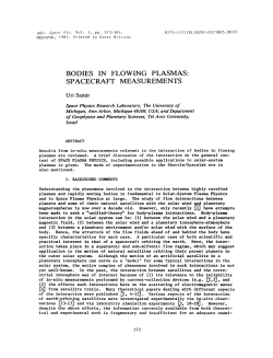 bodies in flowing plasmas: spacecraft measurements