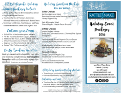 Holiday Party Packages