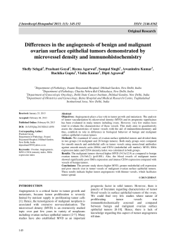 Differences in the angiogenesis of benign and malignant ovarian