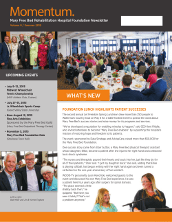 Spring 2015 - Mary Free Bed Rehabilitation Hospital
