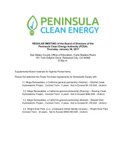 Supplemental Materials &ndash; Agenda Packet