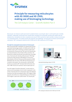 Principle for measuring reticulocytes with XE-5000 and XE