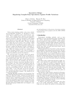 Speculative Hedge: Regulating Compile-Time