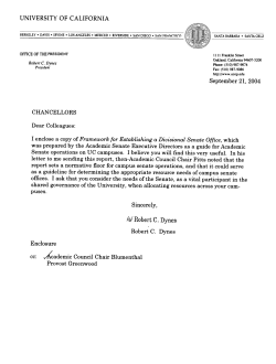 Framework for Establishing a Divisional Academic Senate Office PDF