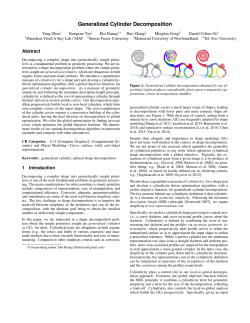 Generalized Cylinder Decomposition