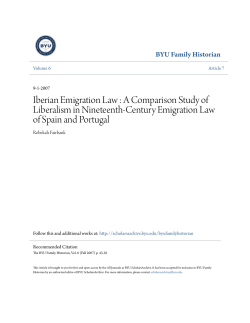 Iberian Emigration Law : A Comparison Study of Liberalism in