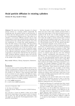 Axial particle diffusion in rotating cylinders