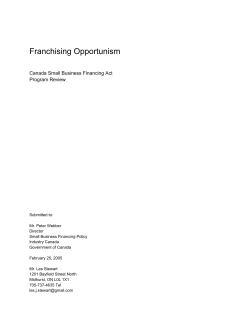 Franchising Opportunism