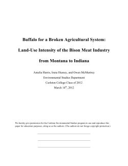 Buffalo for a Broken Agricultural System: Land