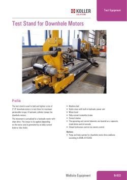 Test Stand for Downhole Motors