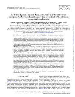 Evolution of genome size and chromosome number in the