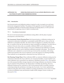 technical guidance document appendices appendix vii. infiltration