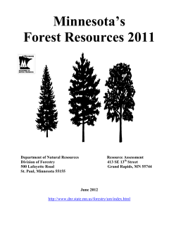 Minnesota`s Forest Resources 2011 - Minnesota