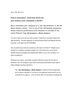 How`s business? And how much do you reckon your company`s